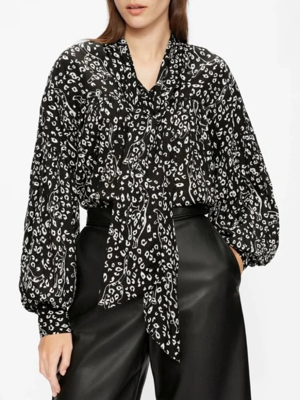 Ted Baker Gaelle Printed Bow Blouse